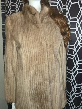 Vintage Real Mink Tan Fur Coat